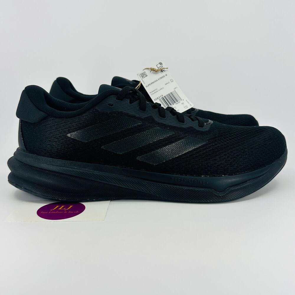 Adidas Men's Supernova Stride Running Shoes Triple Core Black IG8319 Size 10